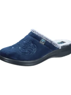 Klassische Hausschuhe in blau