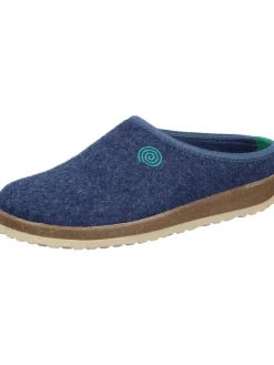 Klassische Hausschuhe in blau
