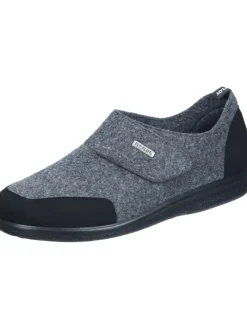 Klassische Hausschuhe in anthrazit