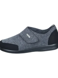 Klassische Hausschuhe in anthrazit