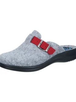 Klassische Hausschuhe in grau