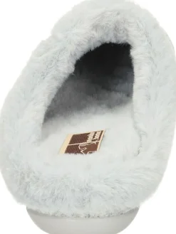 Klassische Hausschuhe in hellgrau