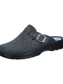 Klassische Hausschuhe in anthrazit