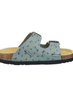 Klassische Pantoletten in khaki