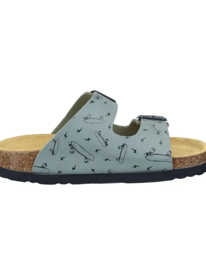 Klassische Pantoletten in khaki