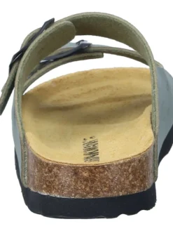 Klassische Pantoletten in khaki