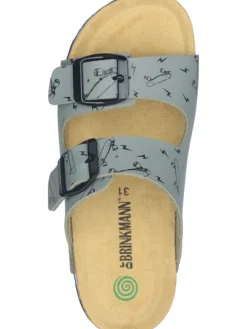 Klassische Pantoletten in khaki