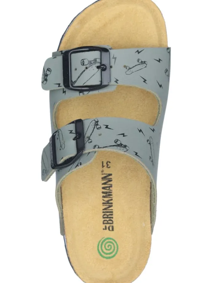 Klassische Pantoletten in khaki