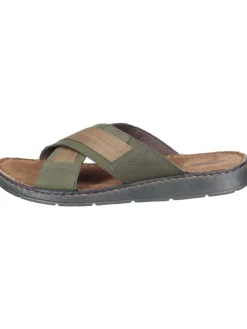 Klassische Pantoletten in grün