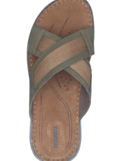 Klassische Pantoletten in grün