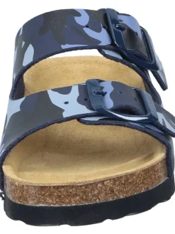 Klassische Pantoletten in blau