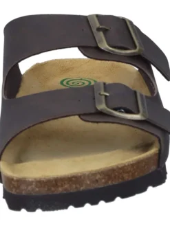 Klassische Pantoletten in braun