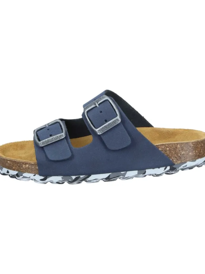 Klassische Pantoletten in blau