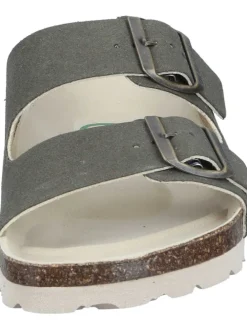 Klassische Pantoletten in khaki