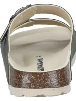 Klassische Pantoletten in khaki