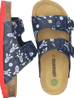 Klassische Pantoletten in blau