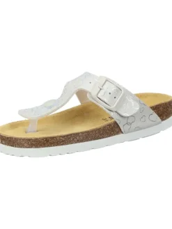 Klassische Pantoletten, Zehentrenner in hellgelb