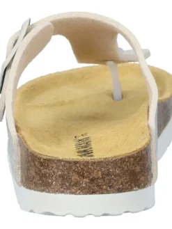 Klassische Pantoletten, Zehentrenner in hellgelb