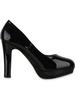 Klassische Pumps Aurora in Schwarz Lack
