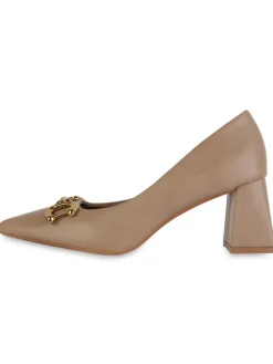 Klassische Pumps Ava in Khaki
