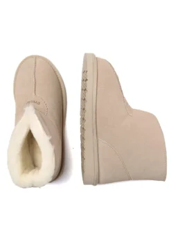 Knöchel Hausschuhe Owl in Sand