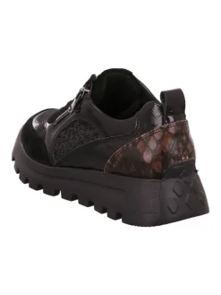 Komfort Schnürschuhe in Schwarz