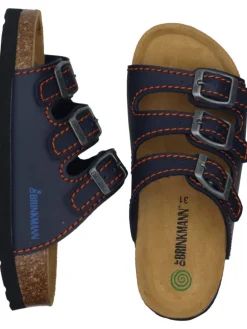 Komfort-Pantoletten in ozean/orange