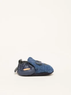 Krabbelschuhe Dog Face in blau