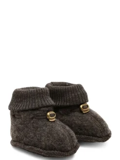 Krabbelschuhe in Dunkelbraun