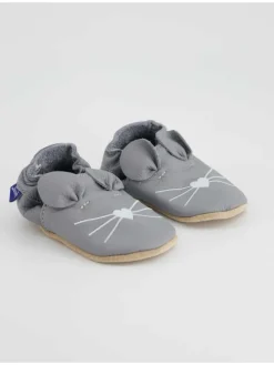 Krabbelschuhe in Grau