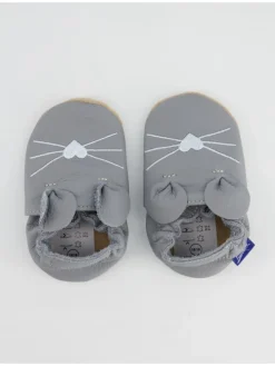 Krabbelschuhe in Grau