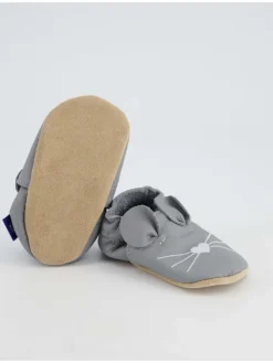 Krabbelschuhe in Grau