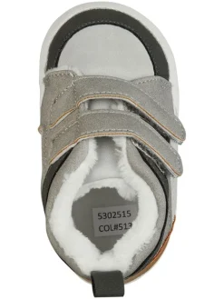 Krabbelschuhe in Grau/ Schwarz