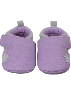 Krabbelschuhe in Lila/ Grau