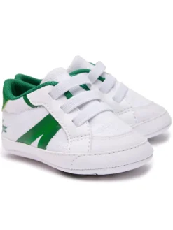 Krabbelschuhe in Weiß/Grün