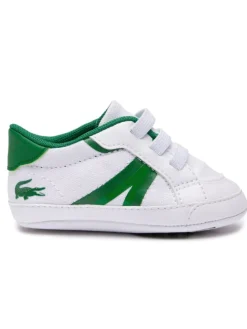 Krabbelschuhe in Weiß/Grün