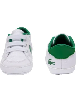 Krabbelschuhe in Weiß/Grün