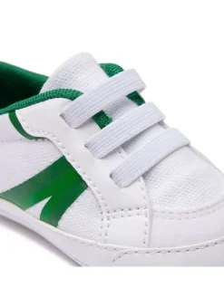 Krabbelschuhe in Weiß/Grün