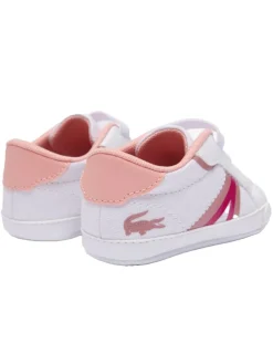 Krabbelschuhe in Weiß/Pink