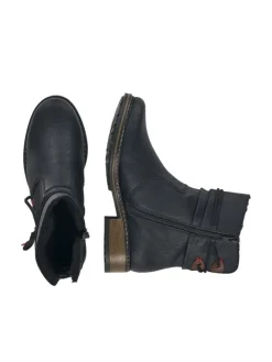 Kurzstiefel in schwarz/mogano