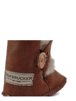 Lammfell-Babyschuhe in Braun