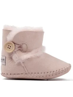 Lammfell-Babyschuhe in Rosa