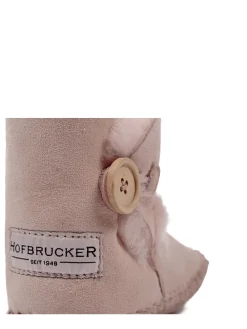 Lammfell-Babyschuhe in Rosa