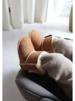 Lammfell-Boots in Braun