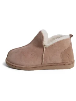 Lammfell-Hausschuhe "Drammen" in Hellbraun