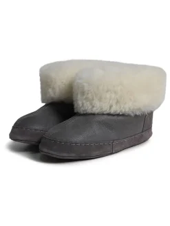 Lammfell-Hausschuhe "Göteborg" in Grau