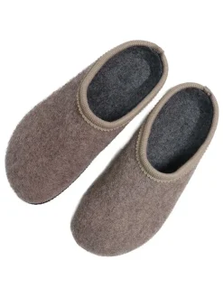 Lammfell-Hausschuhe in Beige
