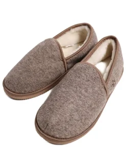 Lammfell-Hausschuhe in Beige