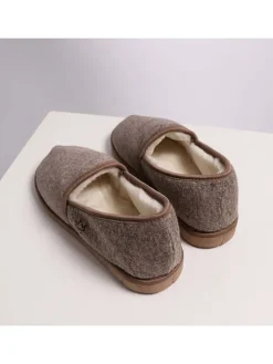 Lammfell-Hausschuhe in Beige