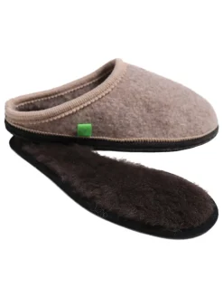 Lammfell-Hausschuhe in Beige